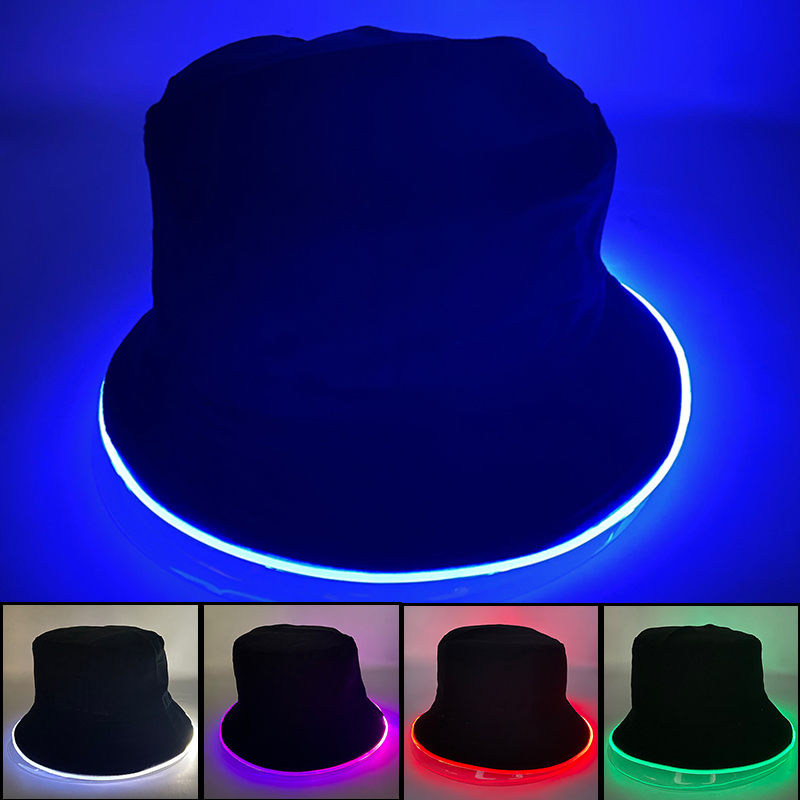 Lighting Wedding Outdoor - 2025年夏 ライトアップバケットハット LED 光るパナマ フィッシャーマンキャップ 男女兼用