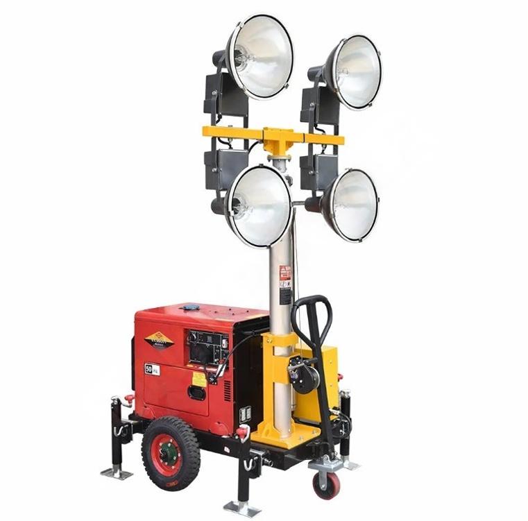 Outdoor Lighting High Quality - 高品質ポータブルモバイル発電式移動照明塔（屋外夜間照明用）