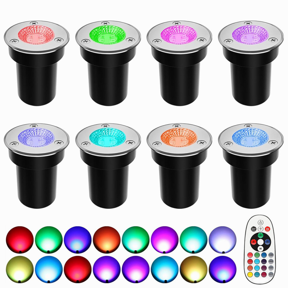 Outdoor Lighting Voltage - RGBW低電圧景観照明LEDカラーチェンジウェルライト屋外防水埋め込み式ライト12V 6W景観スポットライト