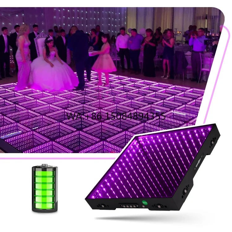 Lighting Wedding Outdoor - 屋外結婚式用ライトアップタイル 磁気ガラス 12時間以上のバッテリー駆動 パネルLED 3Dダンスフロア