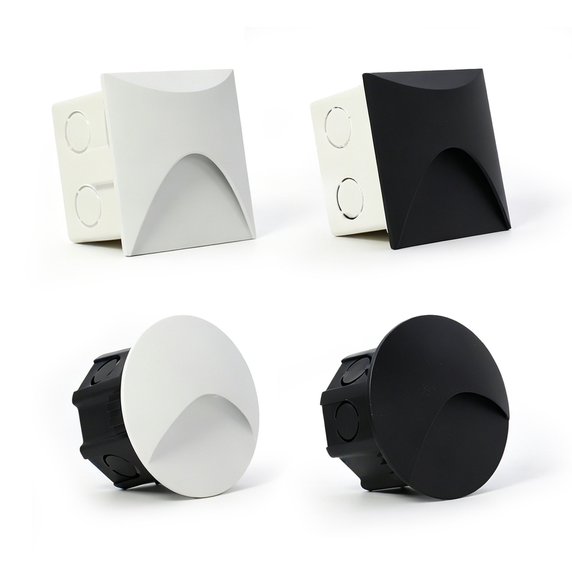 Outdoor Lighting Recessed - Led 階段ライトステップライト 3 ワット正方形ラウンド凹型屋内屋外防水階段 Led ウォールランプホームステップ歩道用