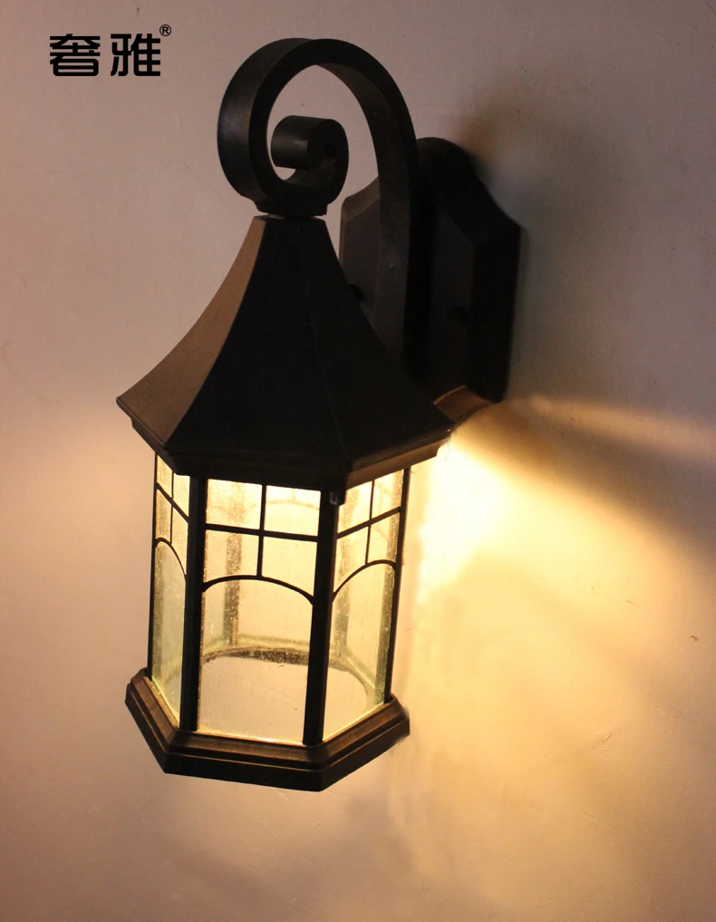 Outdoor Lighting Mediterranean Style - 照明ヴィンテージ屋外壁ランプファッション防水屋外照明ガーデンライトアメリカンスタイルミラーライト