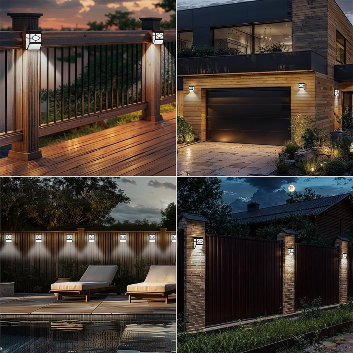 Quality Outdoor Lighting Brands - 更新しました。 8個のソーラーパワーウォールマウントLEDライト屋外ガーデンパス景観ヤードランプ、新品、高品質