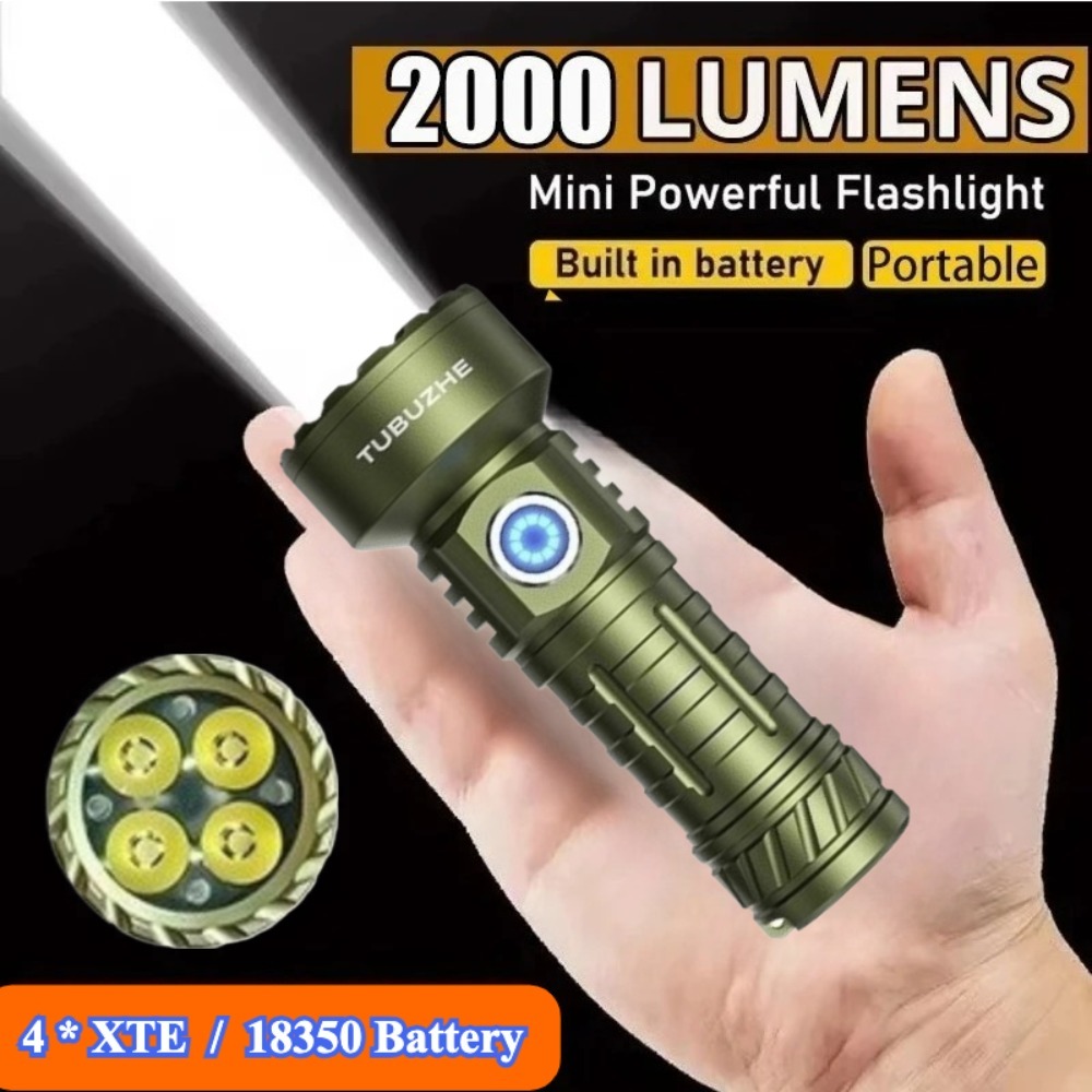 Outdoor Lighting Types - ミニスチールキャノン 超高輝度爆発フラッシュライト タイプC急速充電 長距離強力マグネット ポータブル屋外トーチ
