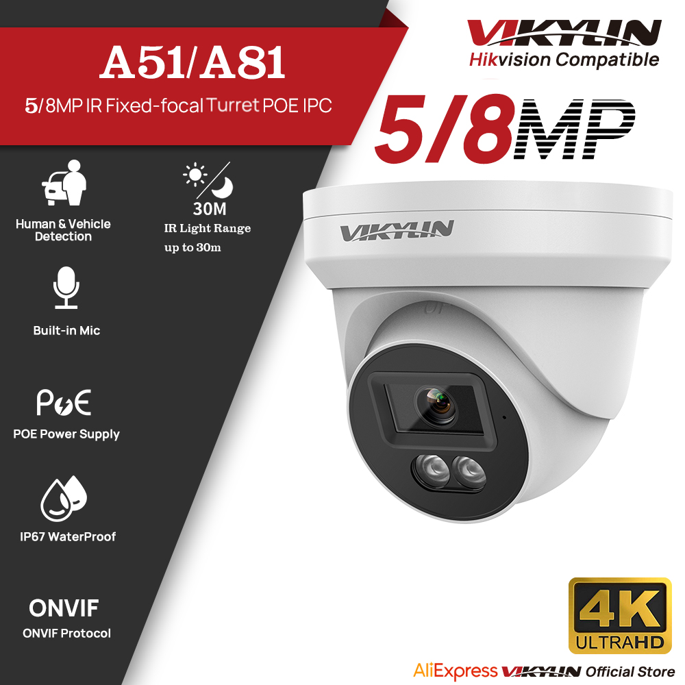 Outdoor Lighting Under Roof - VIKYLIN 5/8MP HD IP セキュリティカメラ Poe