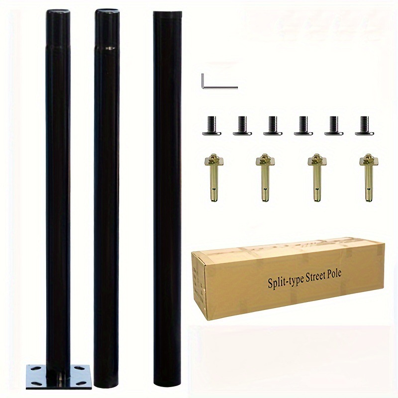 Outdoor Lighting Traditional - 3mソーラー屋外分離型ランプポール亜鉛メッキ鋼街路灯ポール（庭園道路照明用）