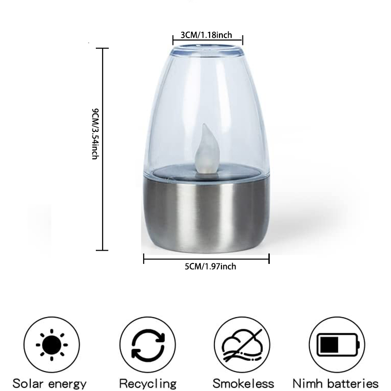 【6個入り】ソーラーLEDキャンドルライト（炎なし）、ステン - Outdoor Lighting Dusk To Dawn のレビューと価格