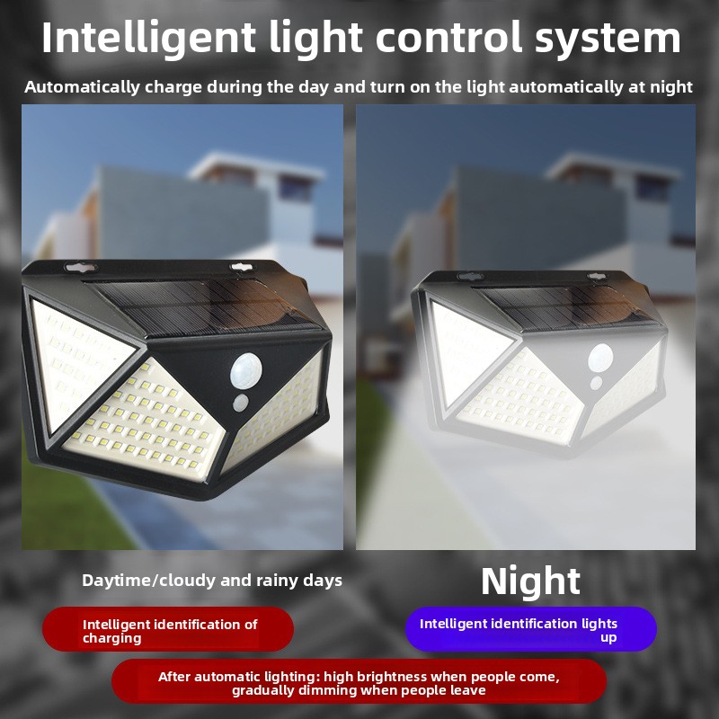 114LEDソーラーパネルウォールライト、全面発光、Amaz - Outdoor Lighting On Amazon のレビューと価格