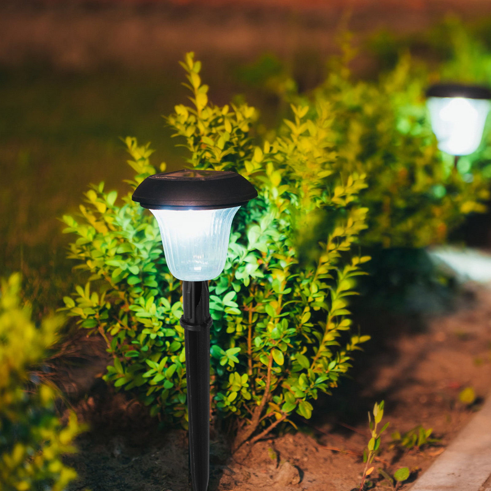 20個入り、芝生用ライト、地面に挿して使用するABS製ソーラ - Outdoor Lighting In Ground のレビューと価格