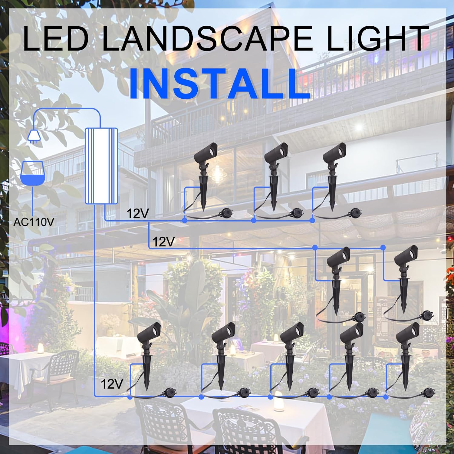 低電圧12V LED景観照明 ウォームホワイト 3000K  - Outdoor Lighting Voltage のレビューと価格