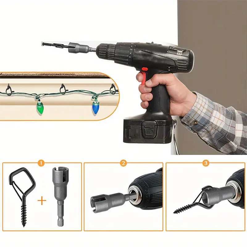 屋外ストリングライト用Qハンガーフック、安全バックル付き天井 - Outdoor Lighting Kits のレビューと価格