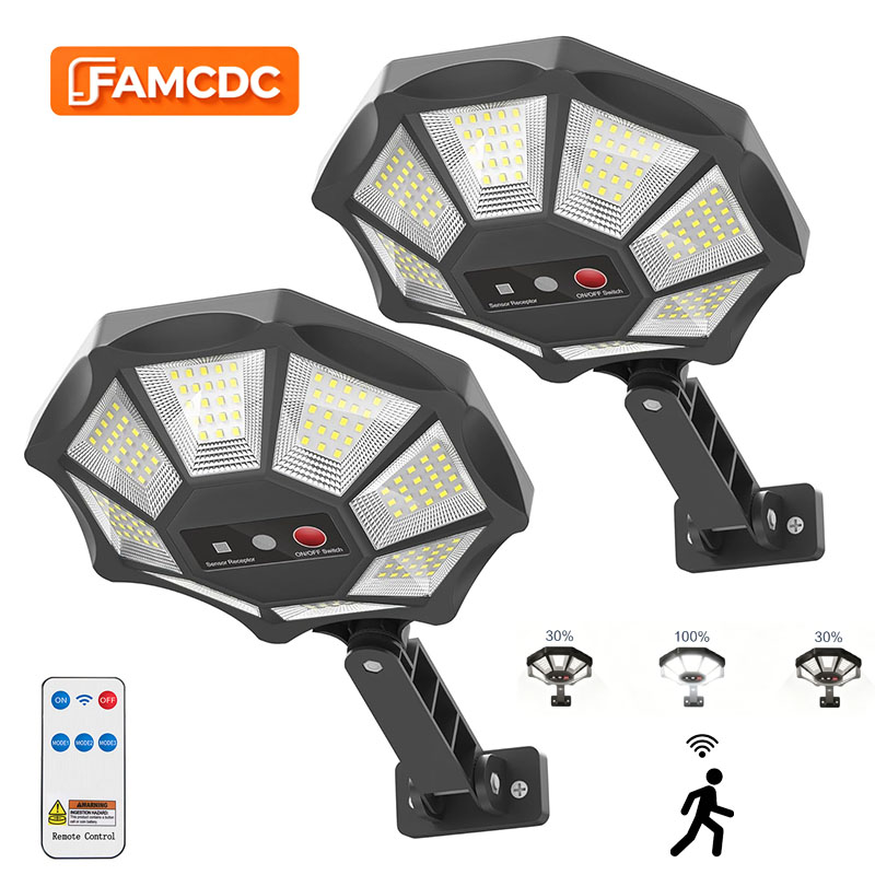 ソーラーライト 屋外用 168LED 360 °   調整可 - Outdoor Lighting Dusk To Dawn のレビューと価格