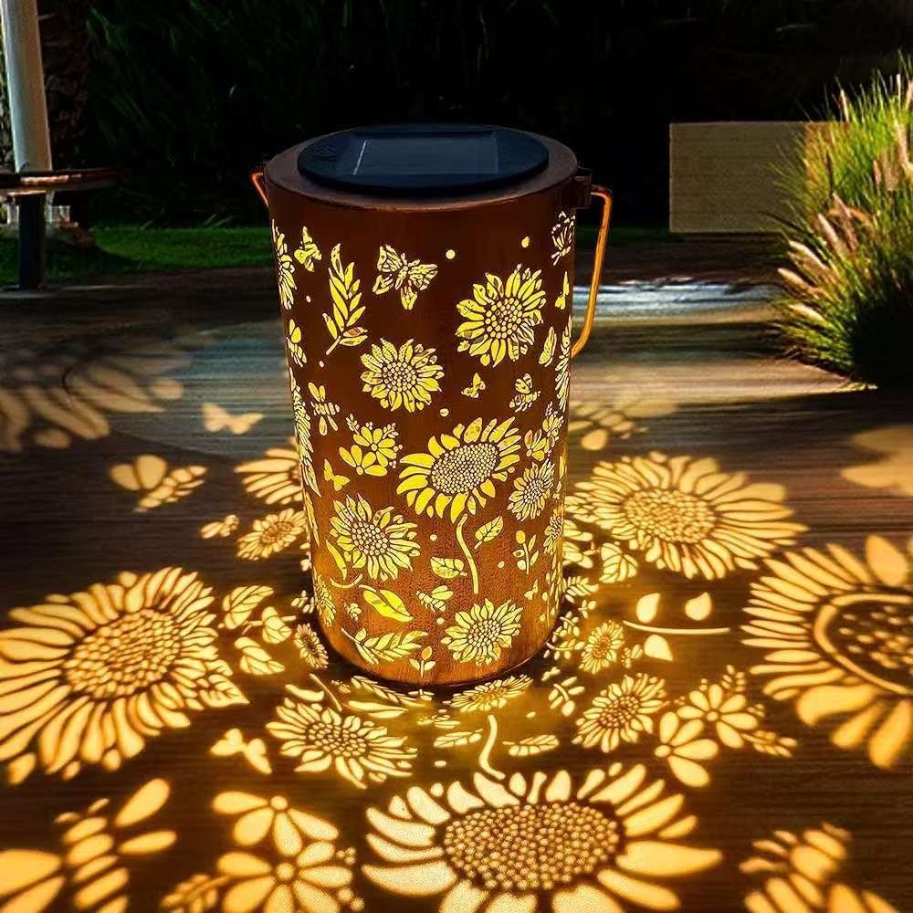 ひまわりライトとシャドウライト防水屋外ライトソーラーパワーで - Outdoor Lighting Traditional のレビューと価格
