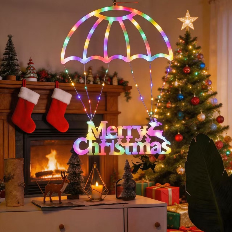 ストリングライト LED サンタパラシュート クリスマスライ - Outdoor Lighting Kits のレビューと価格