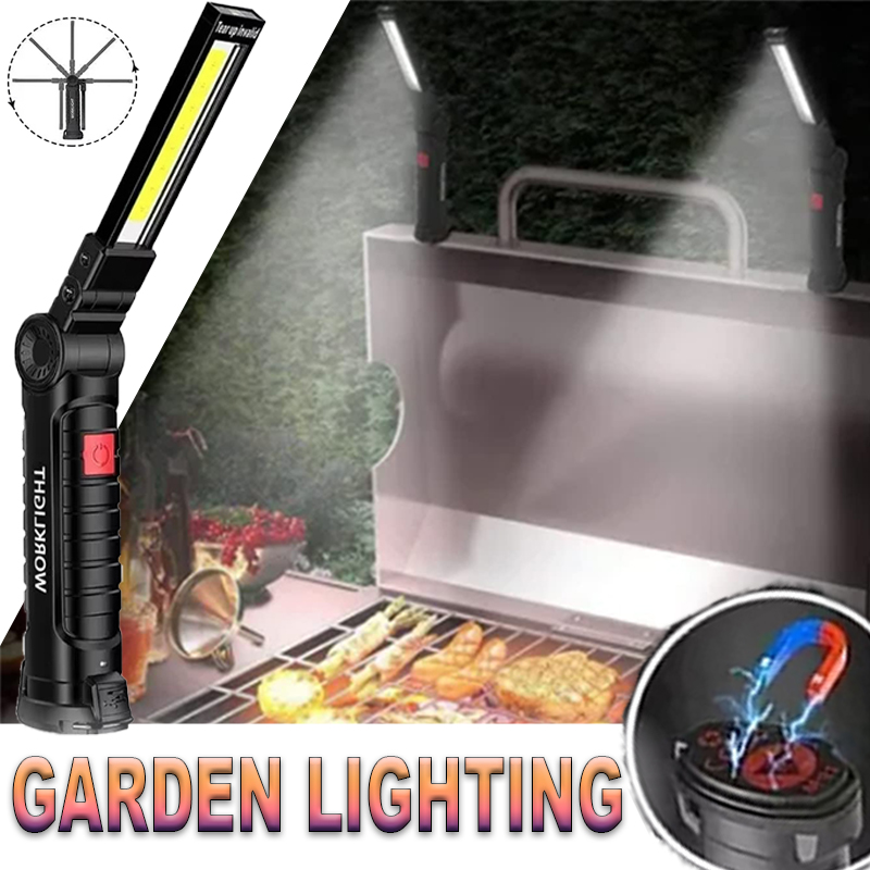 ポータブル LED 懐中電灯 磁気フック付き 屋外修理作業灯 - Outdoor Lighting Types のレビューと価格