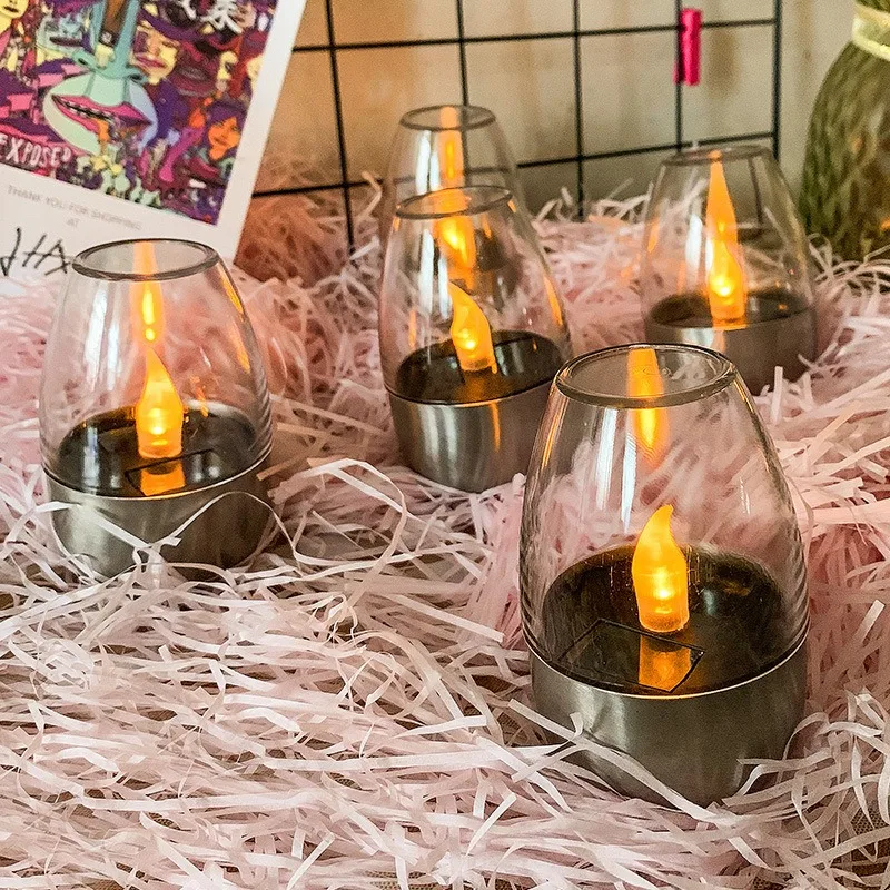 太陽光発電フレームレスキャンドル屋外防水 LED ナイトライ - Outdoor Lighting Under Pergola のレビューと価格