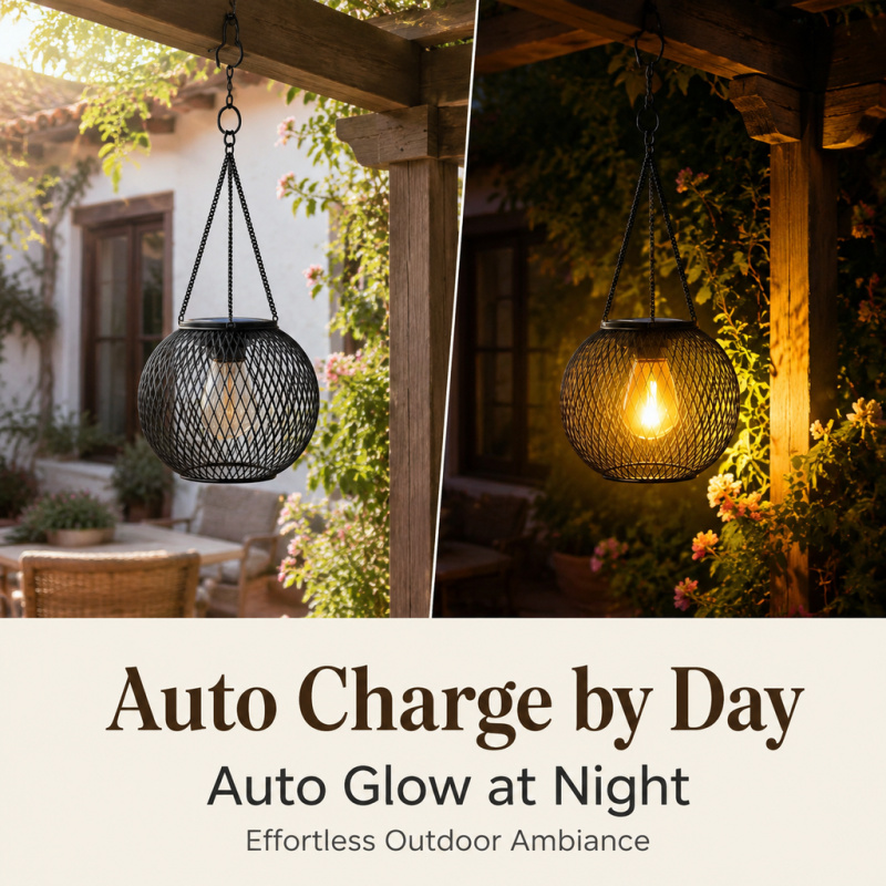 太陽光発電 LED 吊り下げフロアランプ屋外中空アウトライト - Outdoor Lighting Traditional のレビューと価格