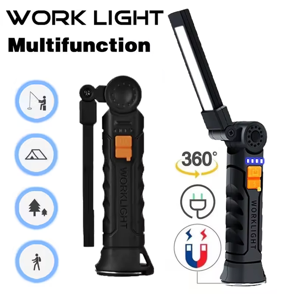 ポータブル COB LED 懐中電灯 USB 充電式トーチ、 - Outdoor Lighting Types のレビューと価格