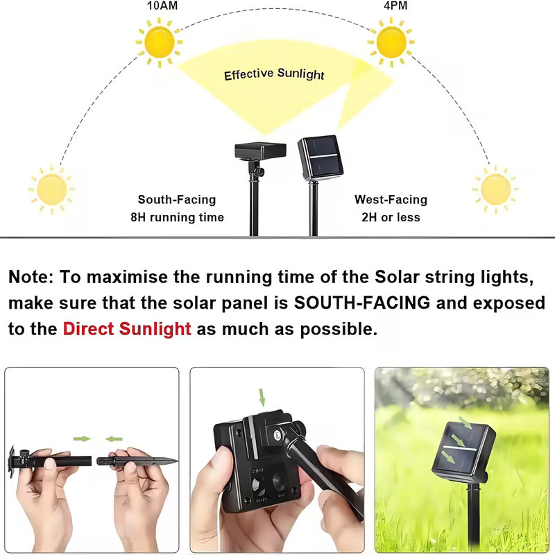 ソーラーストリングライト屋外LEDフェアリークリスマスライト - Outdoor Lighting Under Pergola のレビューと価格