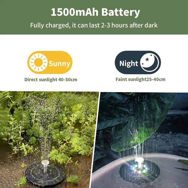 回転式ソーラーLED噴水,3W, 6ノズル,屋外ウォーターポ - Outdoor Lighting Under Pergola のレビューと価格