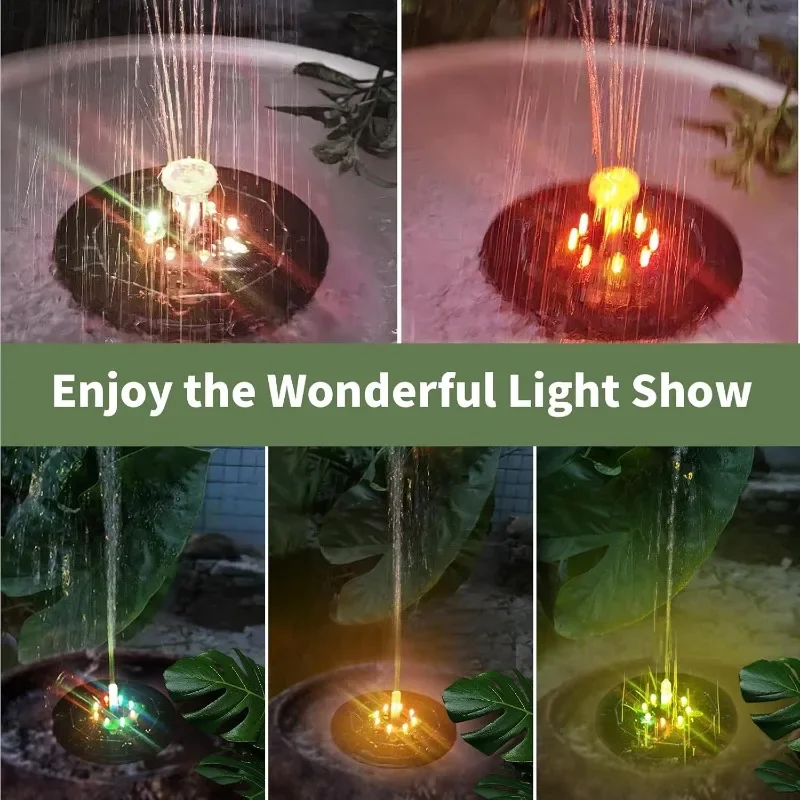 回転式ソーラーLED噴水,3W, 6ノズル,屋外ウォーターポ - Outdoor Lighting Under Pergola のレビューと価格