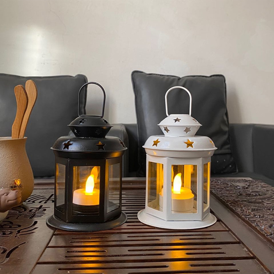 ハンギングキャンドルランプオーナメントガラスランタンメタルフ - Lighting Wedding Outdoor のレビューと価格