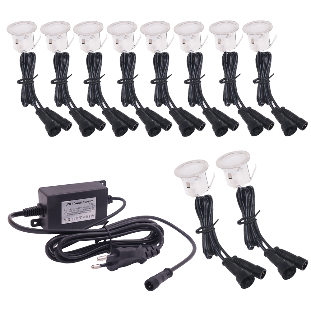 12V LED デッキライト屋外 IP67 防水スポットライ - Outdoor Lighting Recessed のレビューと価格