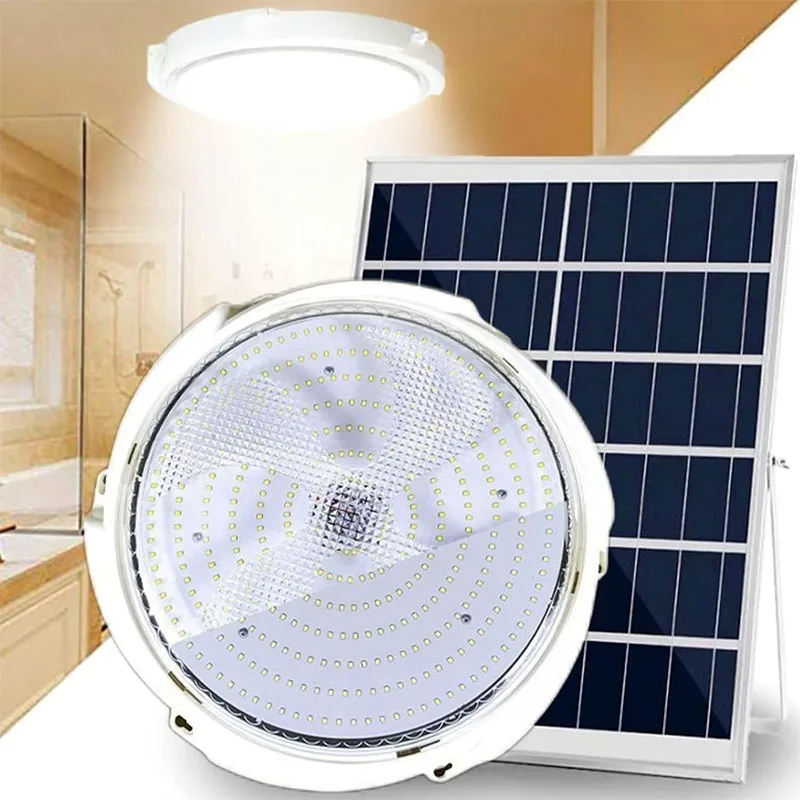 ソーラーLEDシーリングライト防水リモコン付き屋内＆屋外照明 - Outdoor Lighting Under Roof のレビューと価格