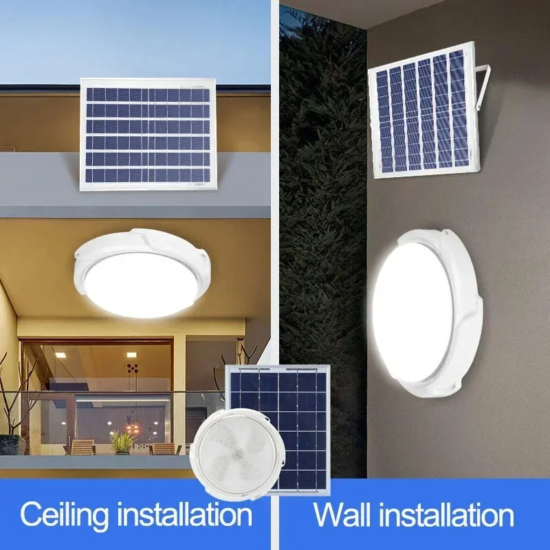ソーラーLEDシーリングライト防水リモコン付き屋内＆屋外照明 - Outdoor Lighting Under Roof のレビューと価格