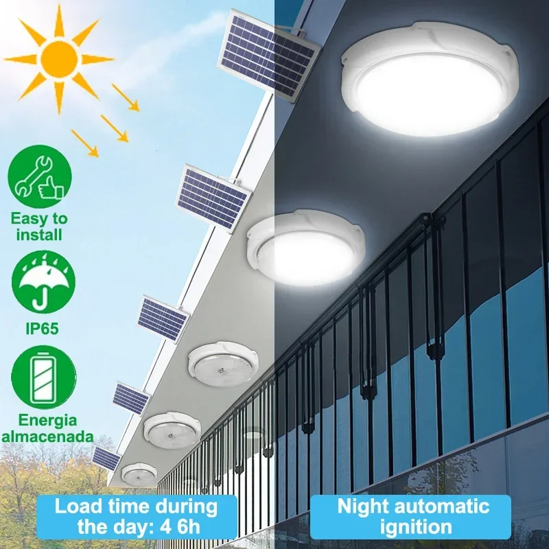 ソーラーLEDシーリングライト防水リモコン付き屋内＆屋外照明 - Outdoor Lighting Under Roof のレビューと価格