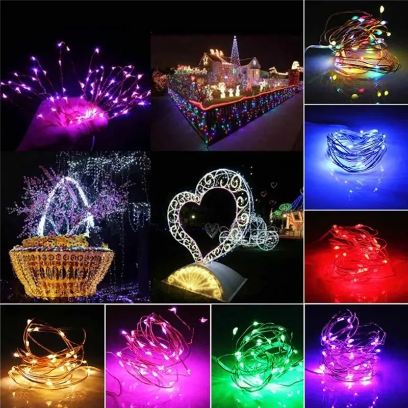 USB LED ストリングライト銅銀線ガーランドライト防水  - Lighting Wedding Outdoor のレビューと価格