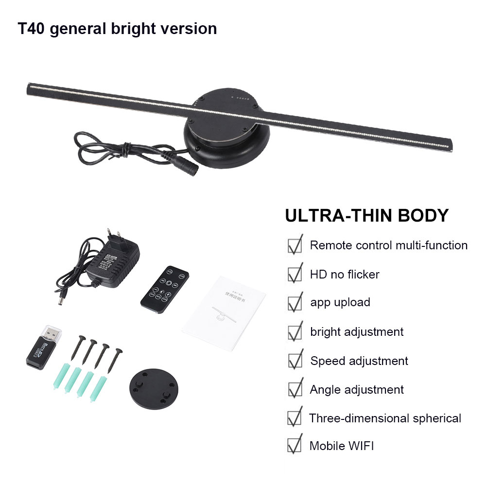 56 センチメートル 3D ホログラフィックファンプロジェク - Outdoor Lighting Voltage のレビューと価格