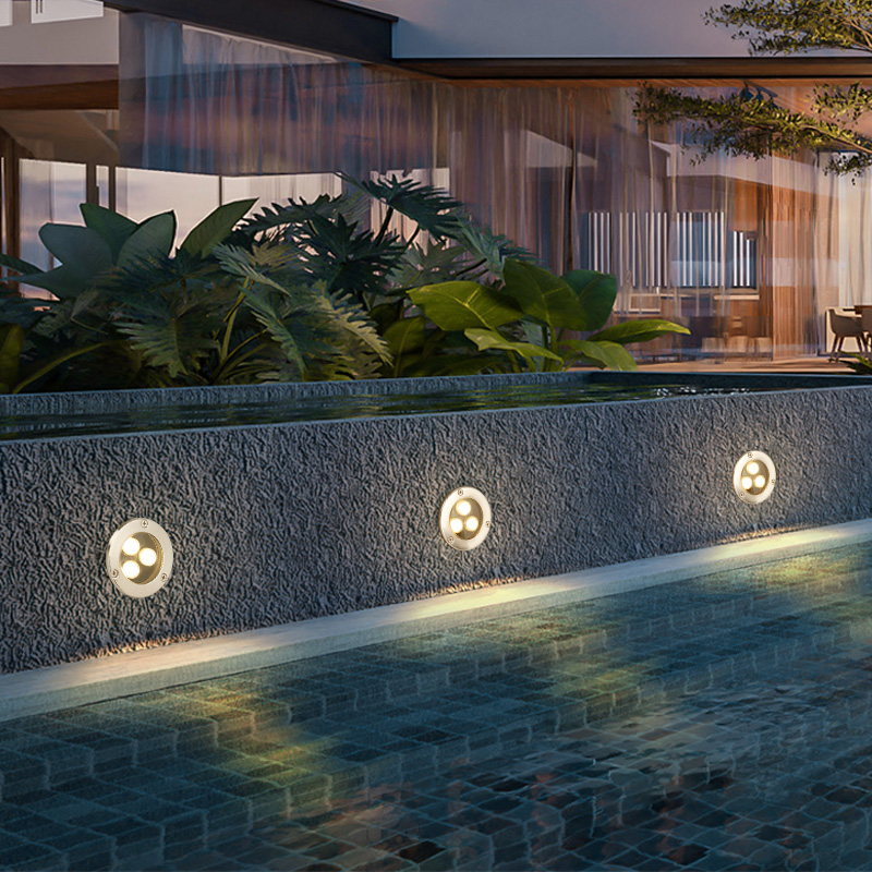 薄型IP67防水LEDライト ガーデン地下埋設 3W 5W  - Outdoor Lighting Recessed のレビューと価格
