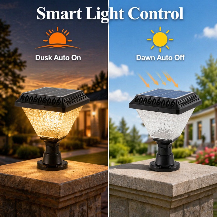 屋外ソーラーポストライトLEDウォールランプIP65防水RG - Outdoor Lighting Dusk To Dawn のレビューと価格