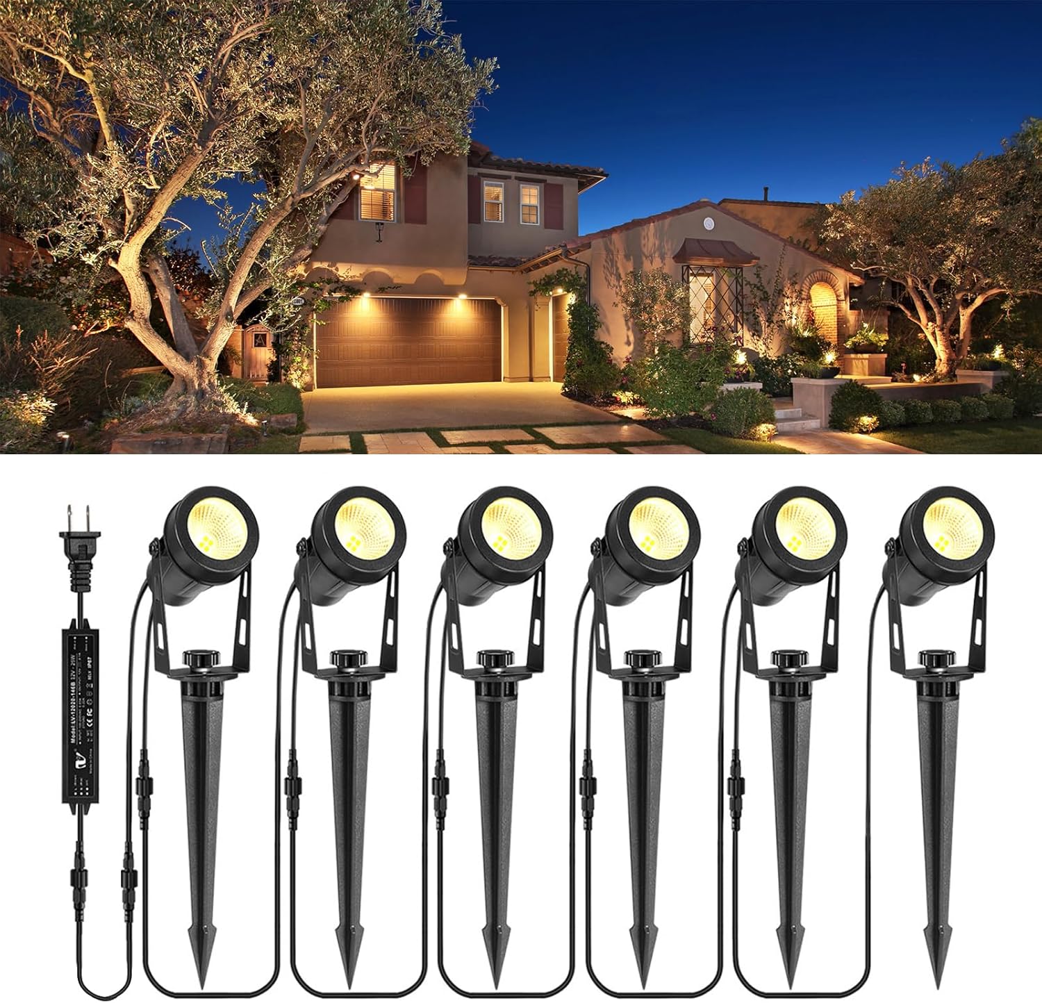 低電圧景観照明 6個パック、12Vトランス付き屋外スポットラ - Outdoor Lighting Voltage のレビューと価格