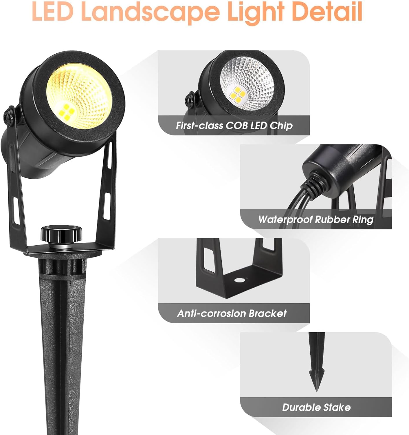 低電圧景観照明 6個パック、12Vトランス付き屋外スポットラ - Outdoor Lighting Voltage のレビューと価格