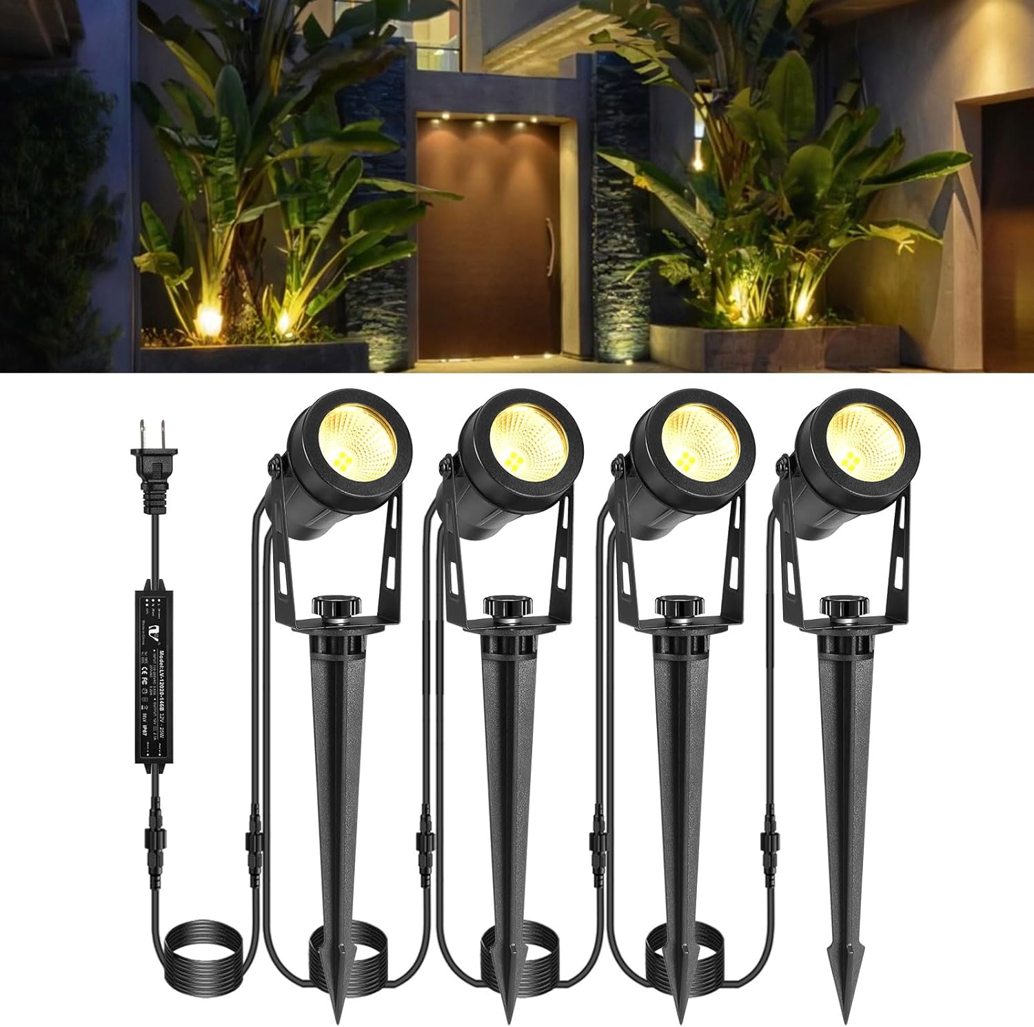 低電圧景観照明 6個パック、12Vトランス付き屋外スポットラ - Outdoor Lighting Voltage のレビューと価格