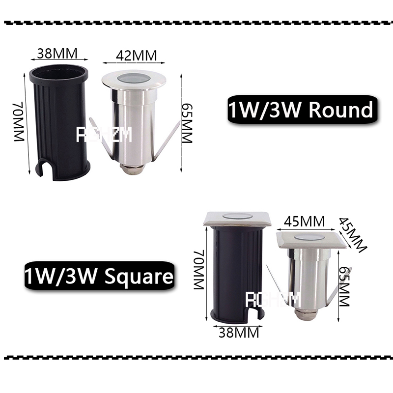 IP67 DC12V屋外照明1ワット3ワットの庭ヤードステッ - Outdoor Lighting Recessed のレビューと価格