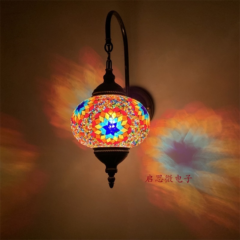 防水屋外地中海スタイルアールデコトルコモザイクウォールランプ - Outdoor Lighting Mediterranean Style のレビューと価格