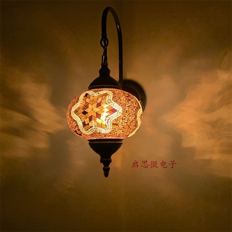 防水屋外地中海スタイルアールデコトルコモザイクウォールランプ - Outdoor Lighting Mediterranean Style のレビューと価格