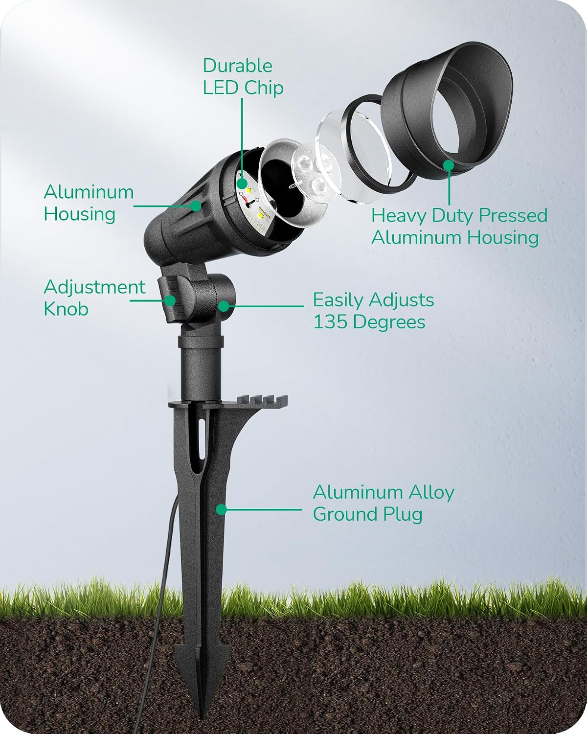 低電圧スポットライト アルミハウジング 屋外照明 ACDC  - Outdoor Lighting Voltage のレビューと価格