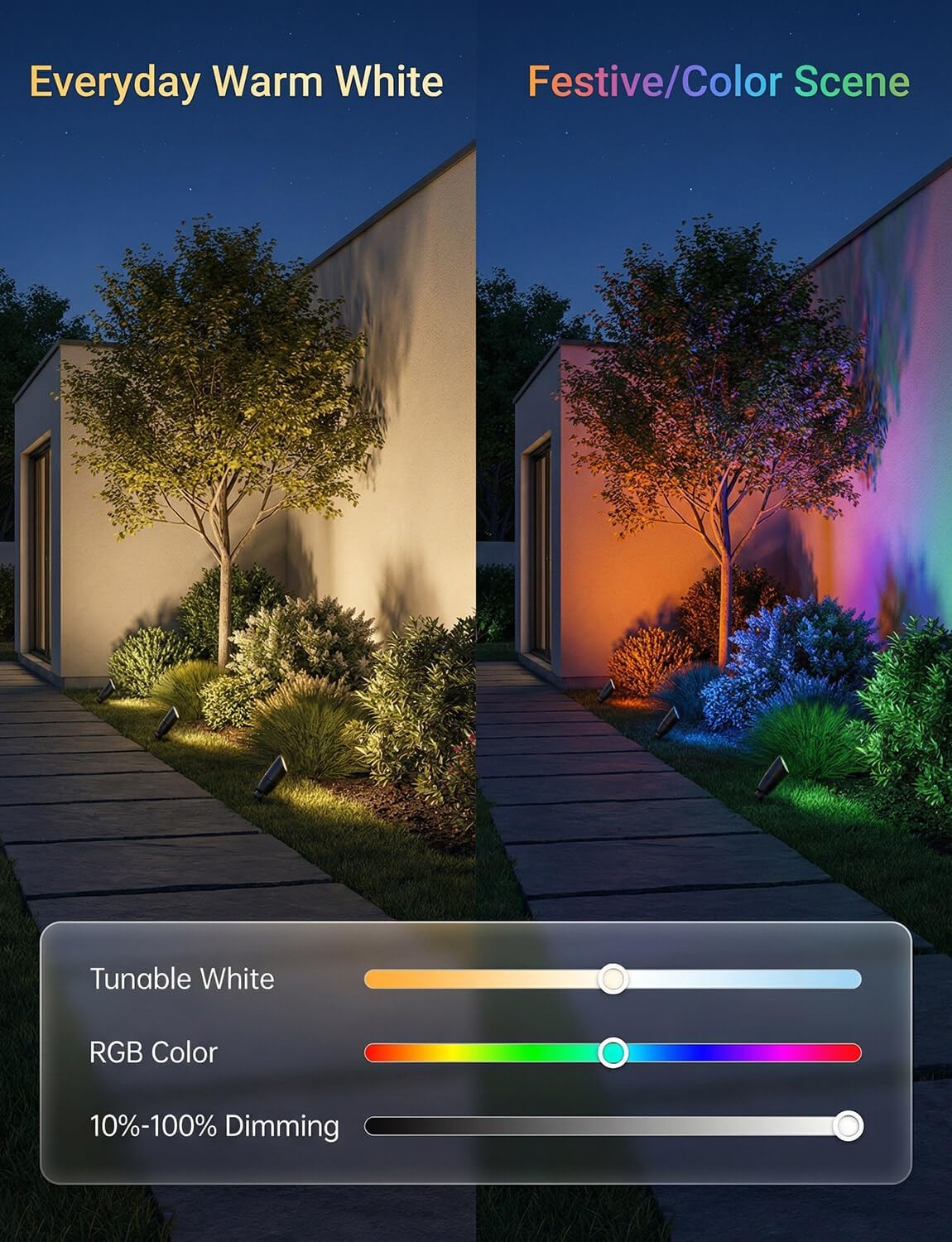 低電圧屋外RGBCW景観スポットライト12v変色ツリー照明ア - Outdoor Lighting Voltage のレビューと価格