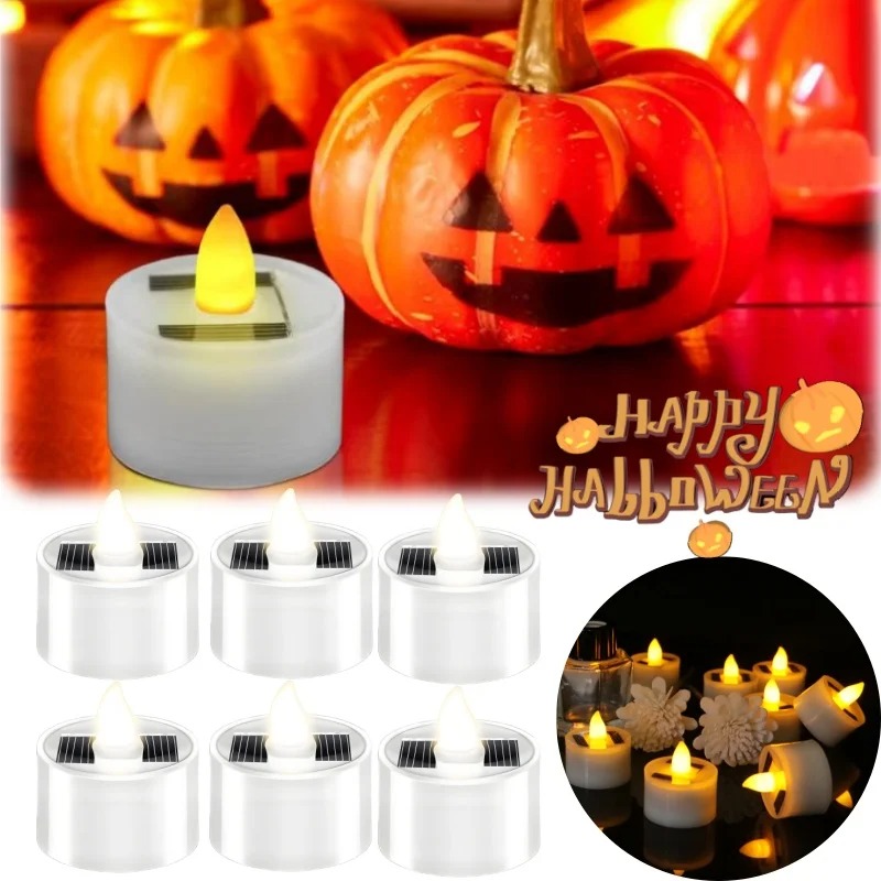 ソーラー式LEDティーライトキャンドル、防水屋外用シャインボ - Outdoor Lighting Dusk To Dawn のレビューと価格
