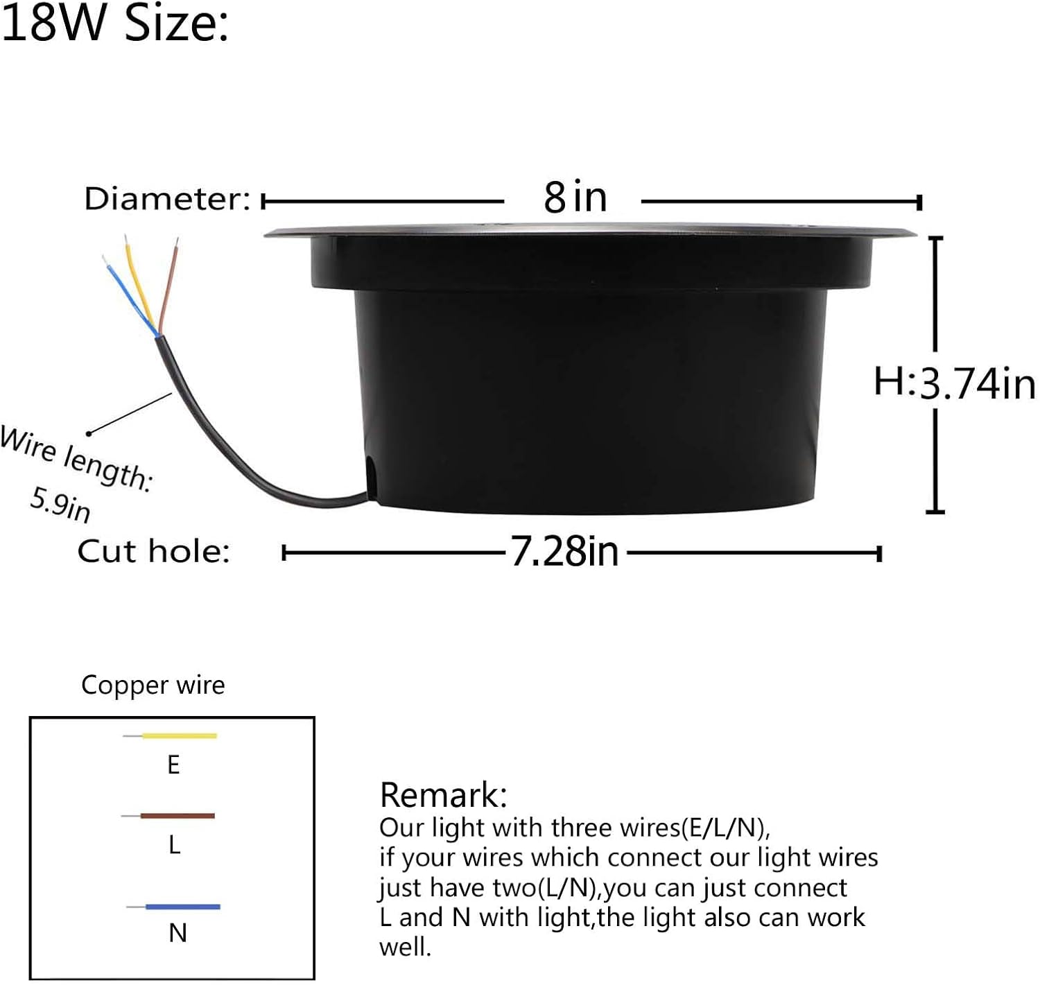 18W屋外グラウンドライト、直径8インチ、防水IP67景観照 - Outdoor Lighting Voltage のレビューと価格