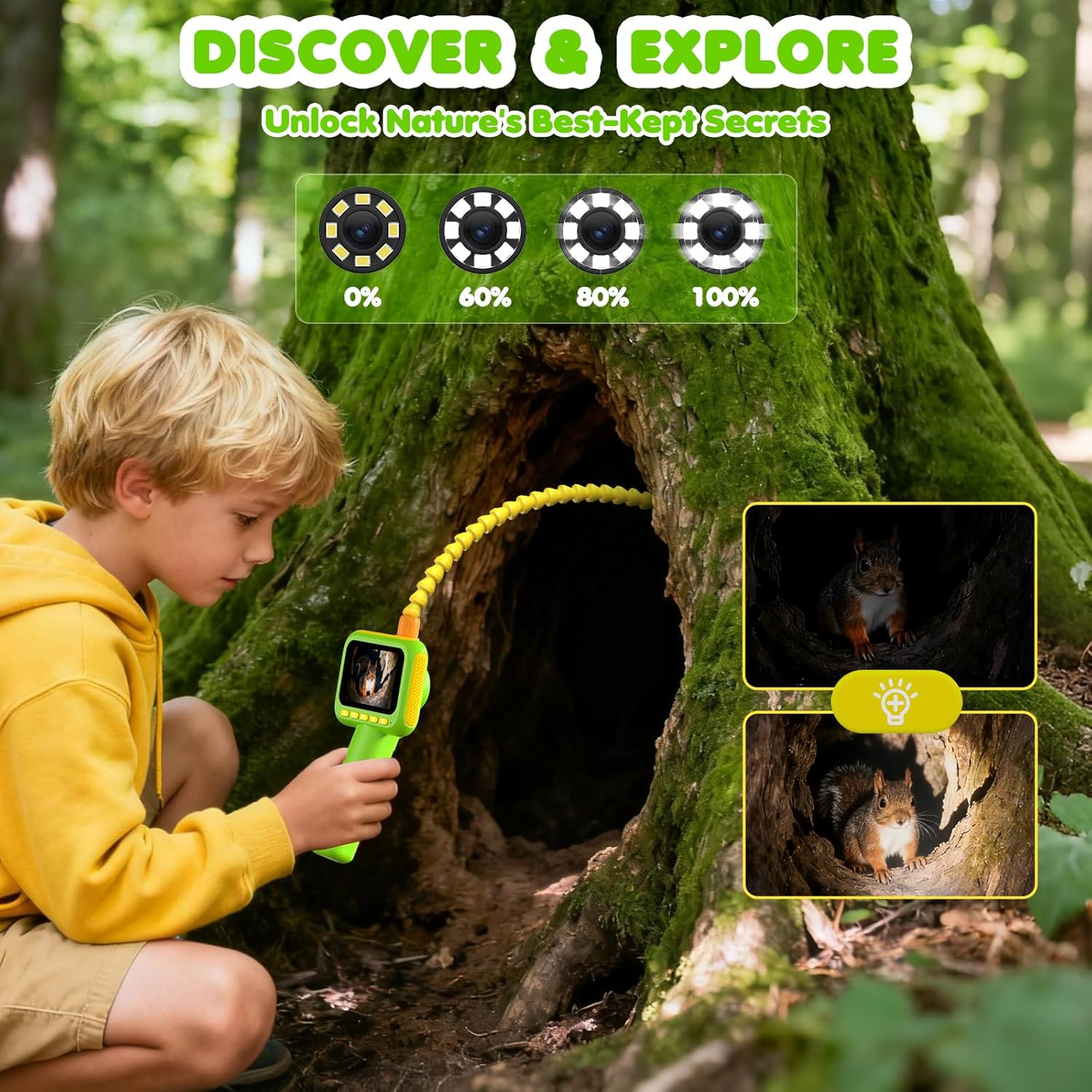子供用内視鏡、ライト付きボアスコープスネークカメラおもちゃ、 - Outdoor Lighting Kits のレビューと価格