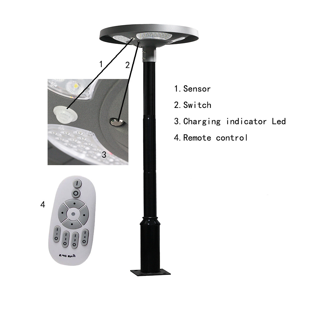 防水IP65 UFOソーラーLEDガーデン街路灯30W屋外駐 - Outdoor Lighting With Sensor のレビューと価格