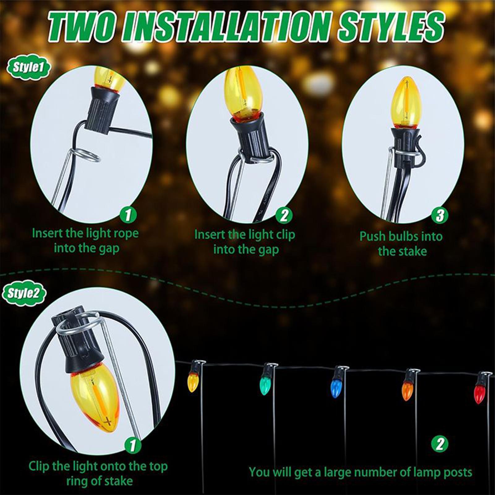 クリスマスライトステークス 12インチ 芝生用 屋外装飾 ク - Outdoor Lighting In Ground のレビューと価格