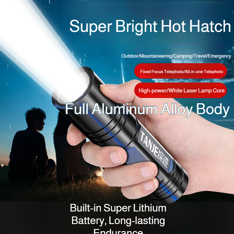 屋外懐中電灯小型ミニ照明強力な光ポータブル超高輝度充電式ハン - Outdoor Lighting Types のレビューと価格