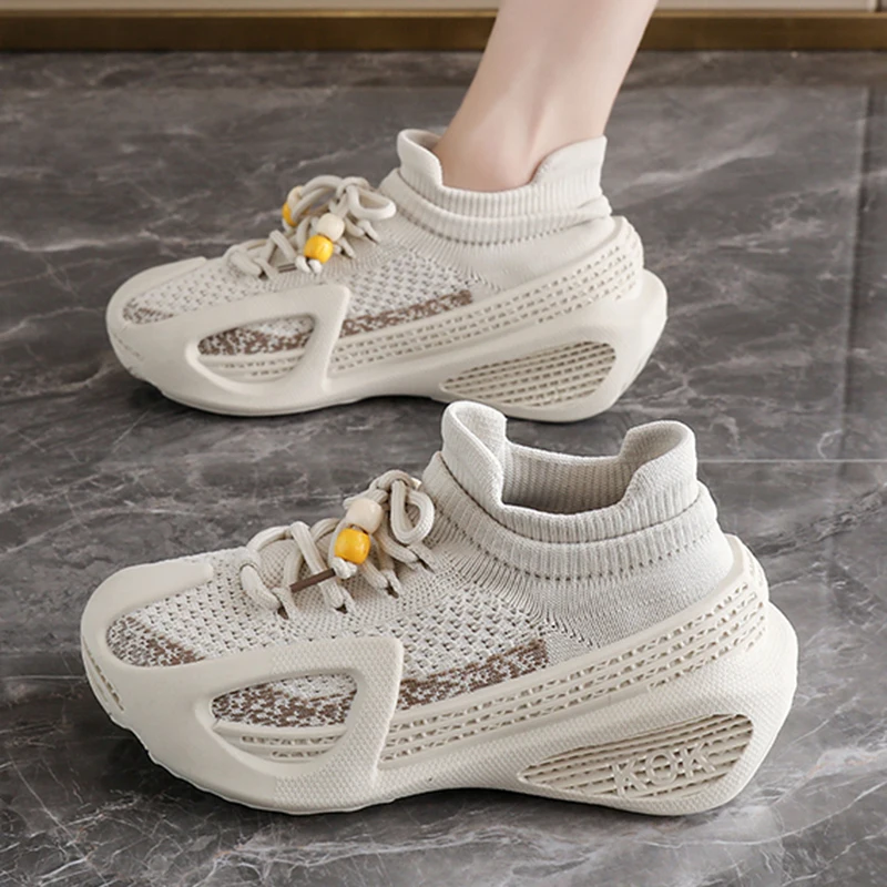 女性プラットフォームスニーカーカジュアルスポーツシューズレー - Outdoor Lighting High Quality のレビューと価格