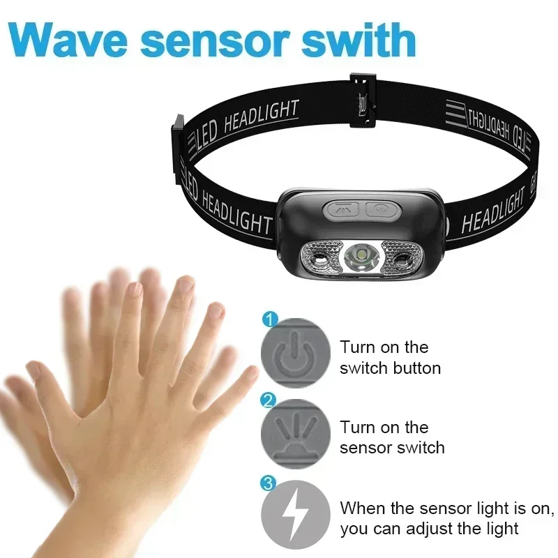 超明るいヘッドランプ ポータブルLEDセンサーヘッドライト  - Outdoor Lighting With Sensor のレビューと価格